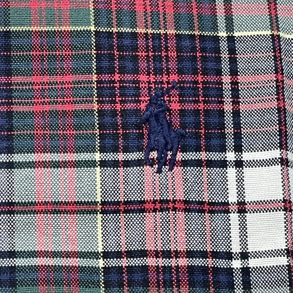 Ralph Lauren Plaid Button Down Shirt Men's L Red Green Classic Fit - Picture 3 of 8